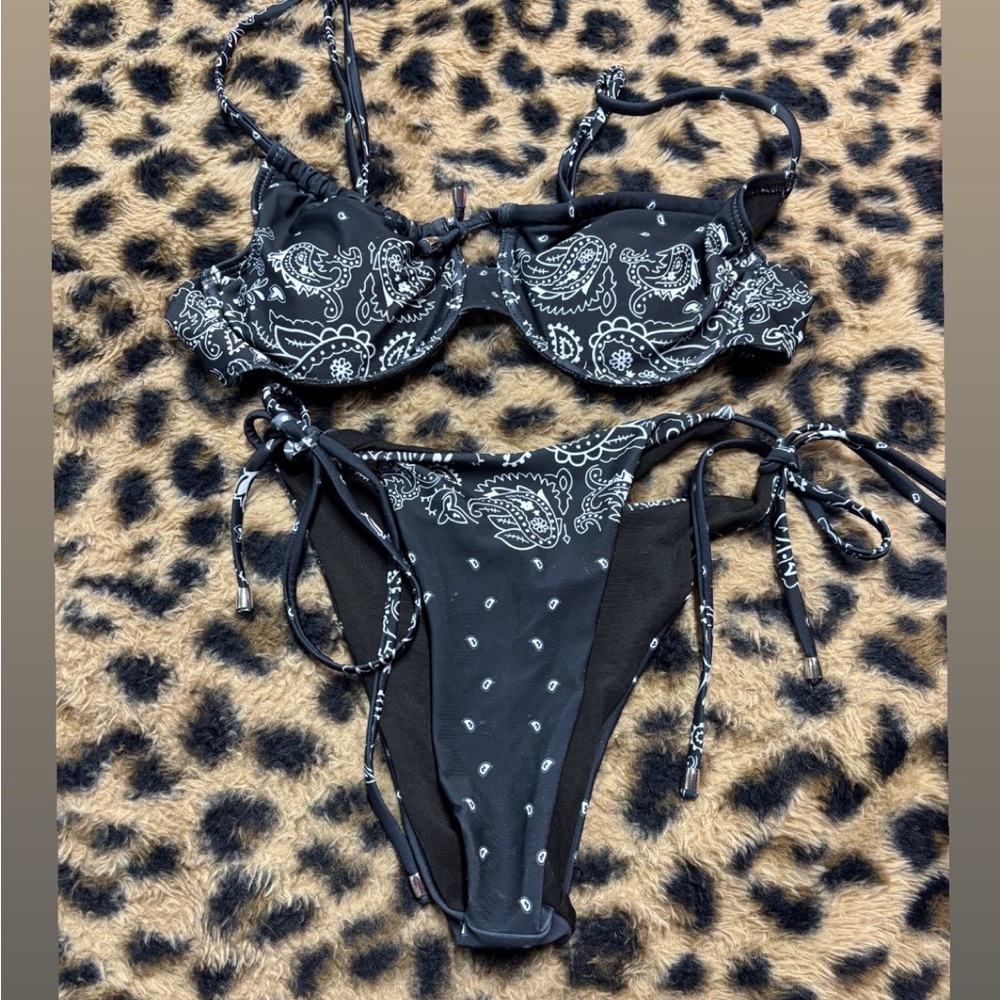 Black Bandana Bikini Set